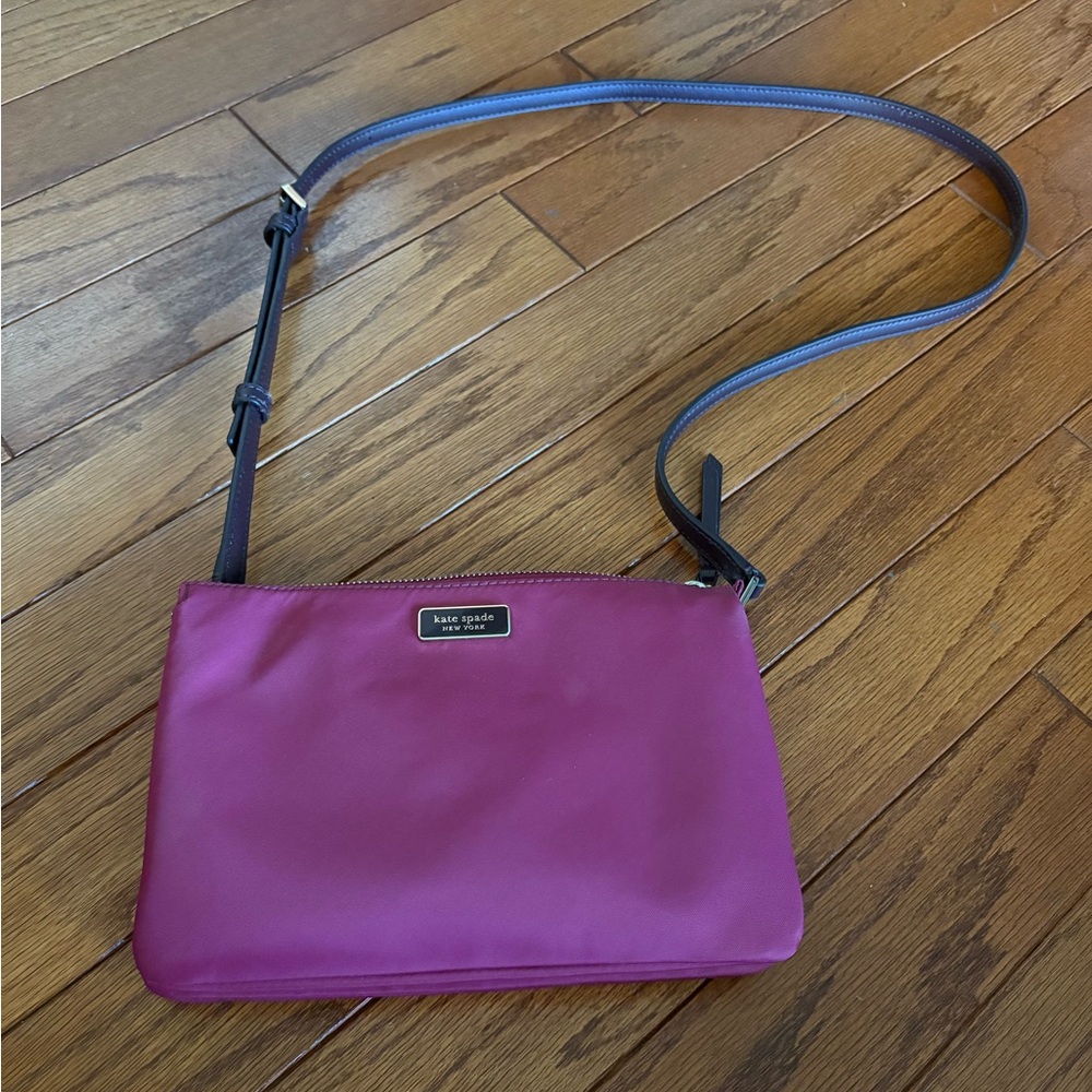 Kate Spade Fuchsia and Navy Crossbody Bag